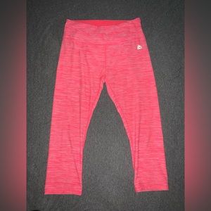 Pink capri workout leggings